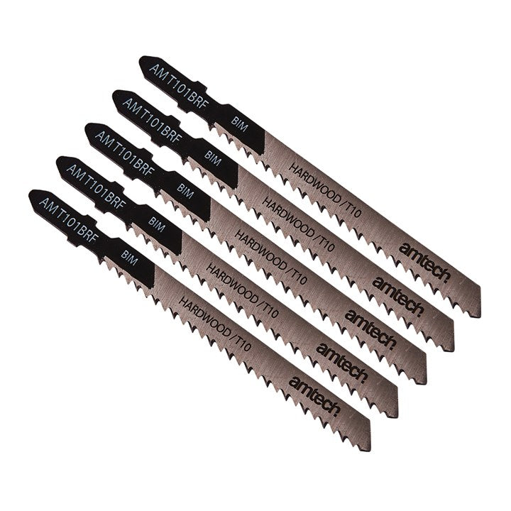 Amtech 5 Piece Reverse Cut Wood Jigsaw Blade Set (amt101brf)