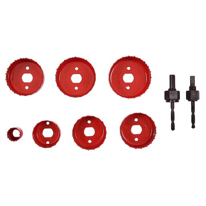 Amtech 9 Piece Heavy Duty Circular Hole Saw Set