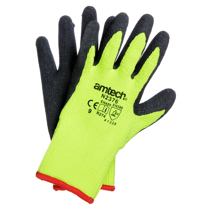 Amtech Large (Size 9) Latex Coated Acrylic Gloves