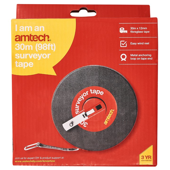 Amtech 30m Surveyor's Tape