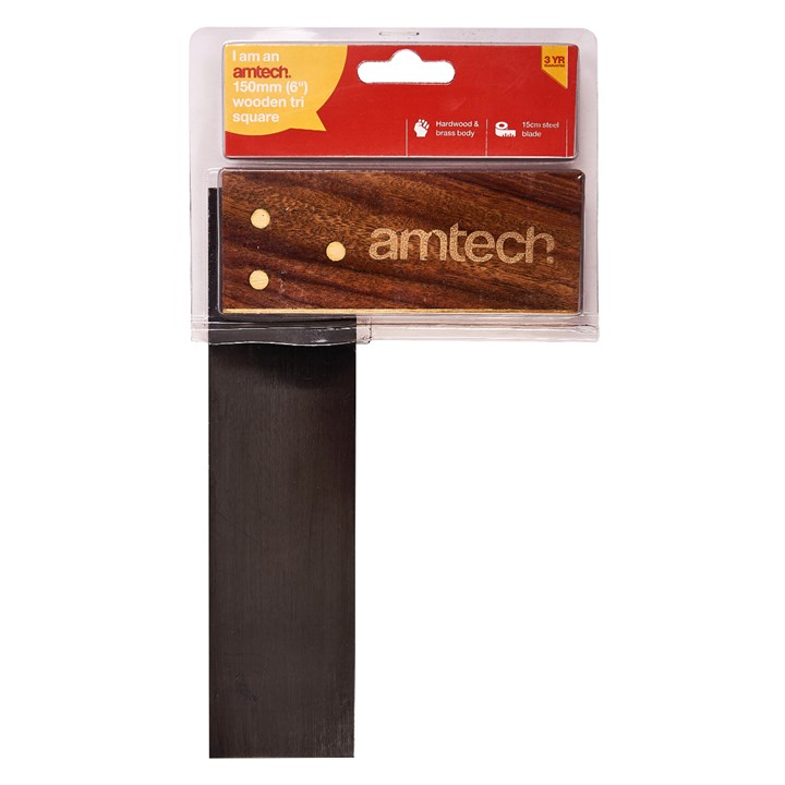 Amtech 150mm (6") Wooden Tri Square