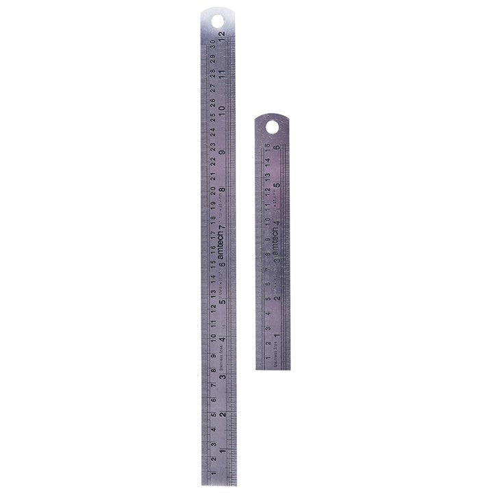 Amtech 2 Piece Steel Ruler Set