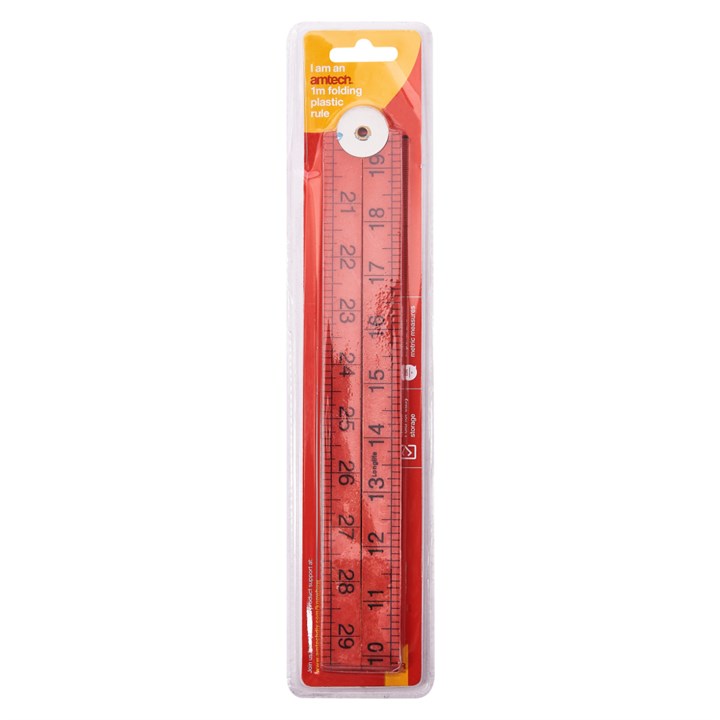 Amtech 100cm Folding Plastic Rule