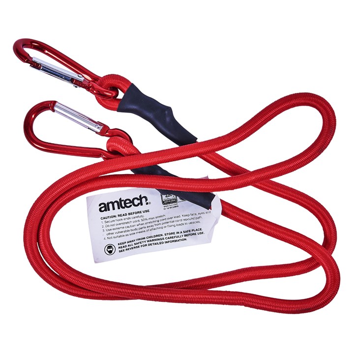 Amtech 120cm (48") Bungee Cord with Spring Loaded Clips