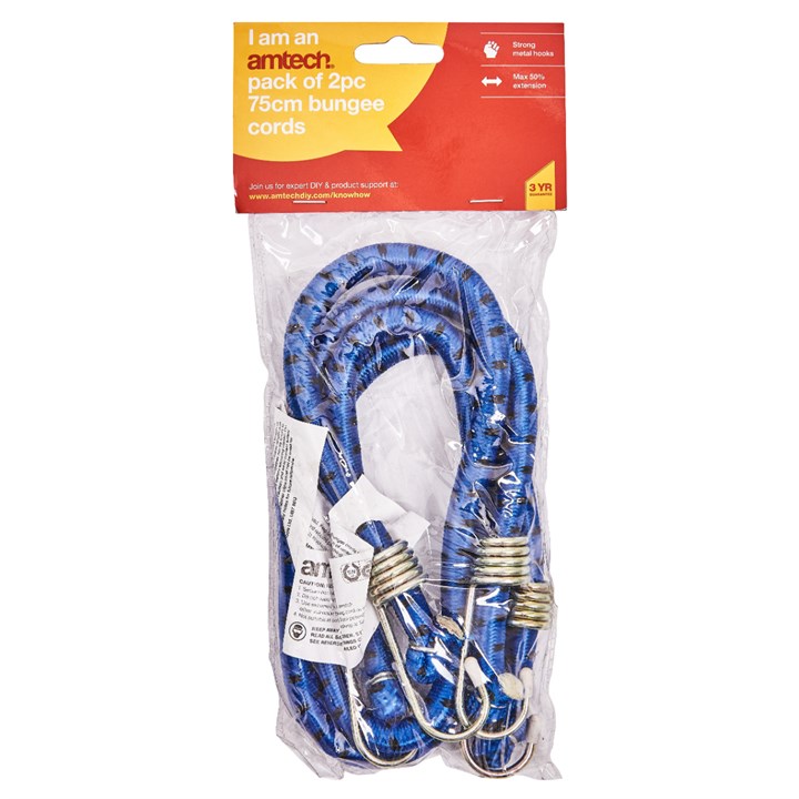 Amtech 750mm (30") Bungee Cords (2 Pack)