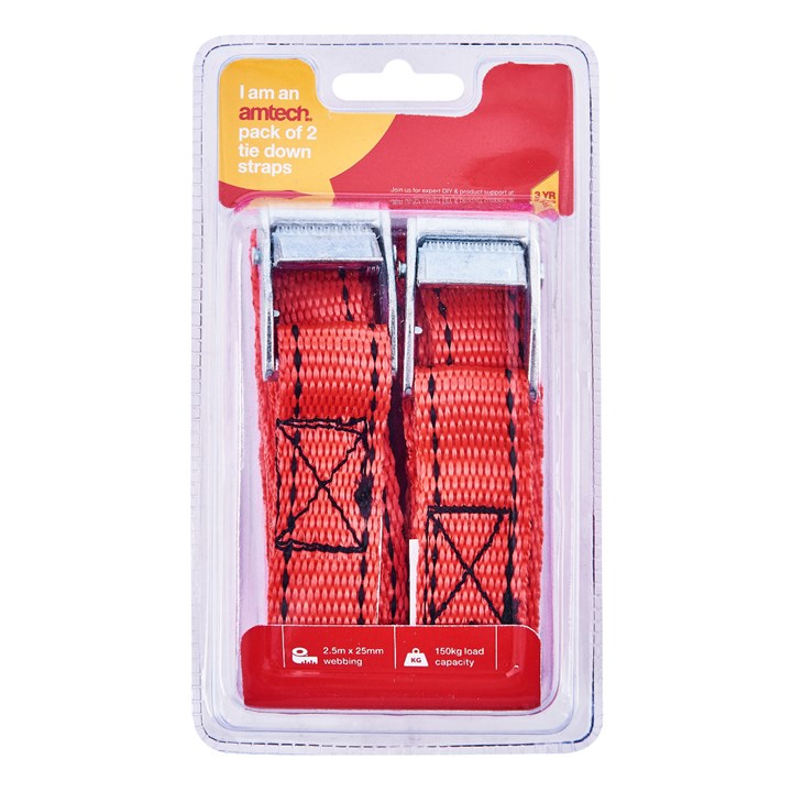 Amtech 2 Piece Tie Down Strap Set (250cm)