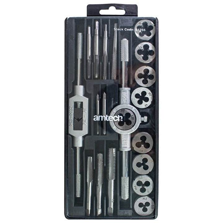 Amtech 20 Piece Metric Tap and Die Set