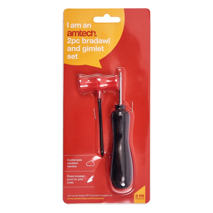 Amtech 2 Piece Bradawl and Gimlet Set