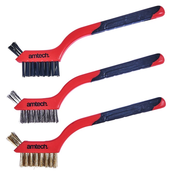 Amtech 3 Piece 2-in-1 Brush Set