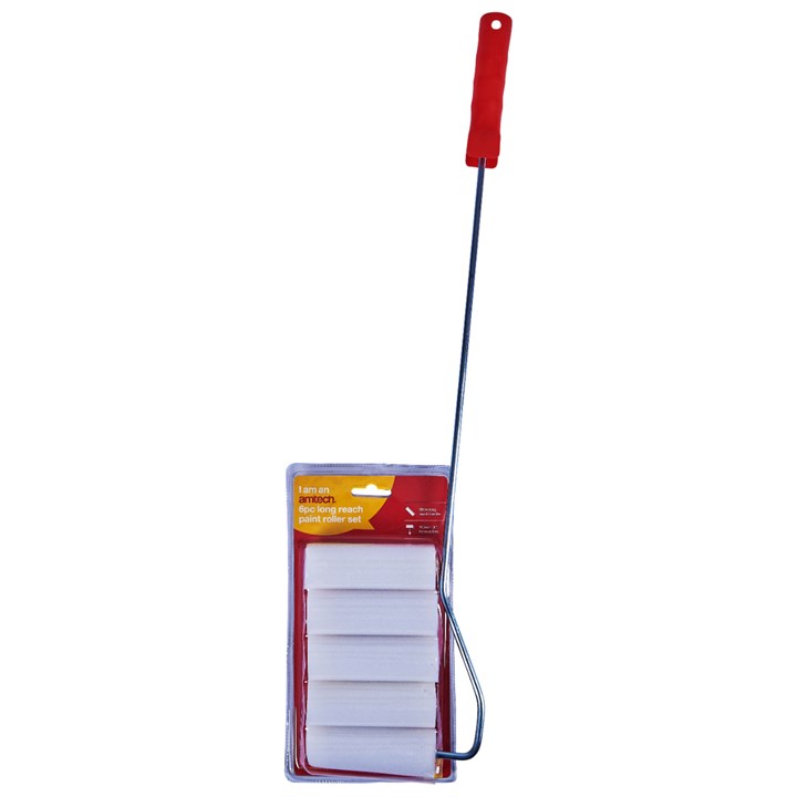 Amtech 6 Piece Long Reach Paint Roller Set