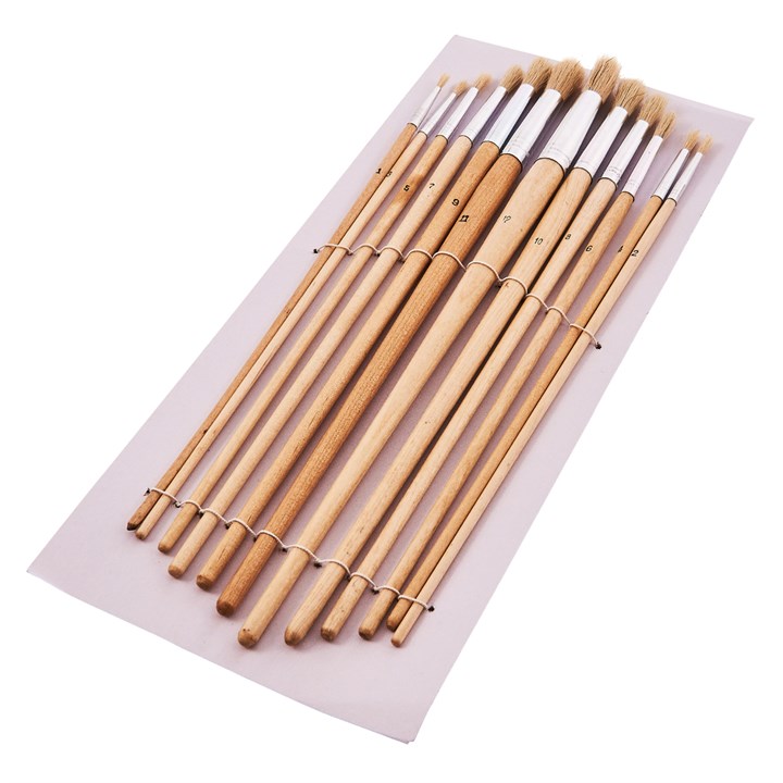 Amtech 12 Piece Round Tip Art Brush Set