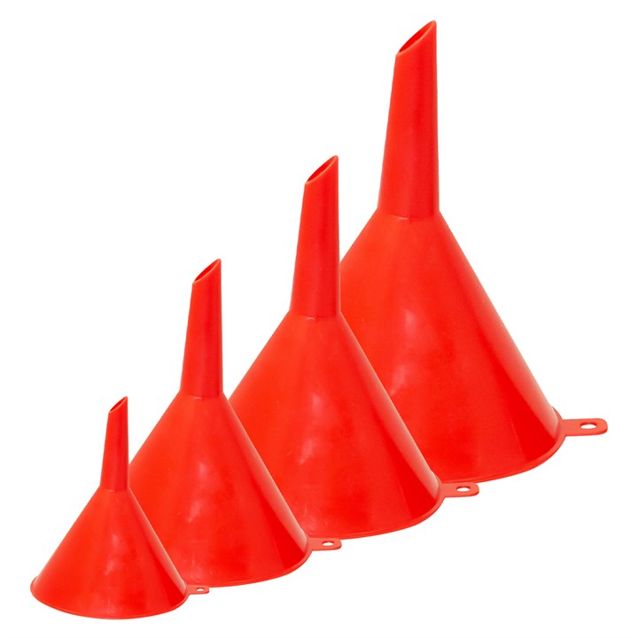 Amtech 4pc Mini Plastic Funnel Set