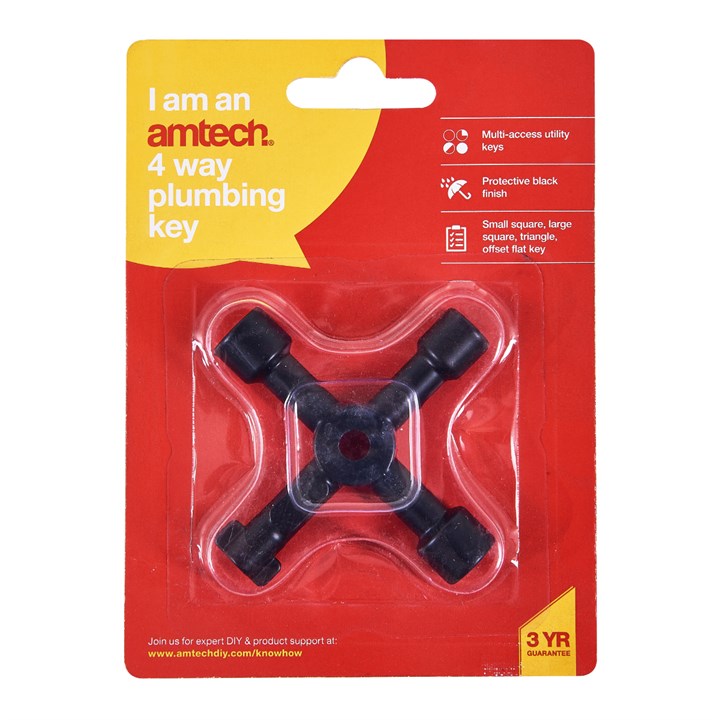 Amtech 4-Way Plumbing Key