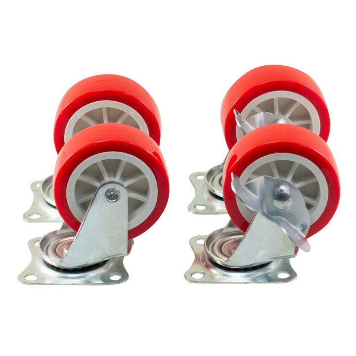 Amtech 4 Piece Swivel Castor Set (200kg Load)