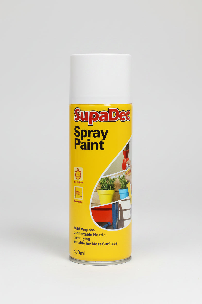 SupaDec Spray Paint 400ml Matt White