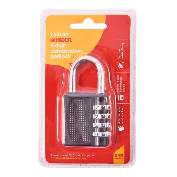 Amtech 4 Digit Combination Padlock product image - image 2