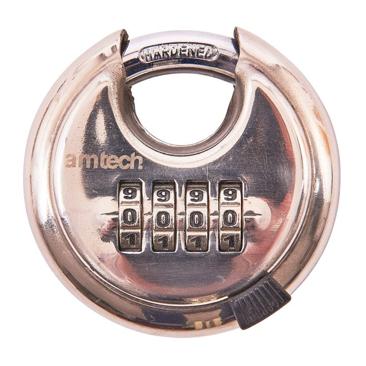 Amtech 70mm 4 Digit Stainless Steel Combination Padlock product image - image 3