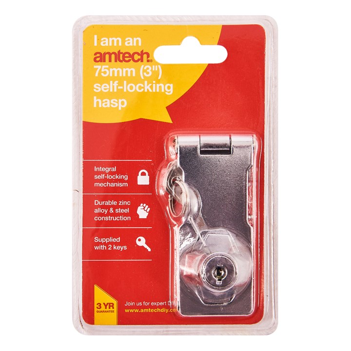 Amtech 75mm (3") Self-locking Hasp product image - image 2