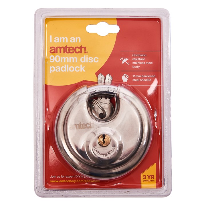 Amtech 90mm Disc Padlock product image - image 2