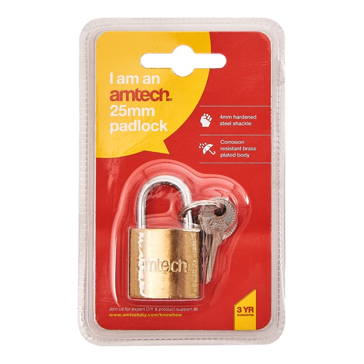 Amtech 25mm Padlock product image - image 2