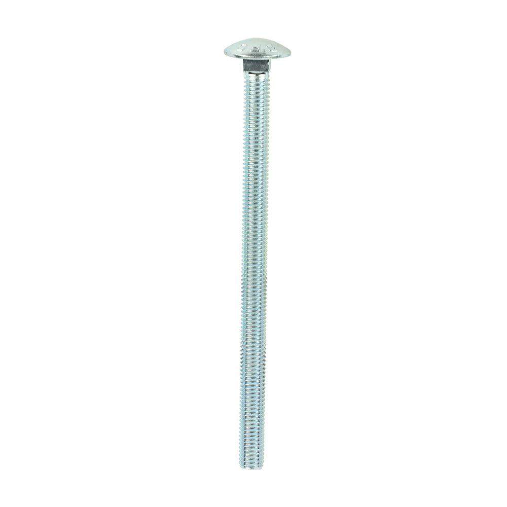 Carriage Bolt & Hex Nut - BZP - M8 x 130 - 50 pack