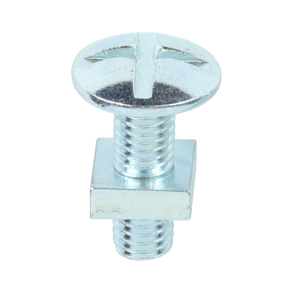 Roofing Bolts with Square Nuts - Zinc M8 x 25  Box 100