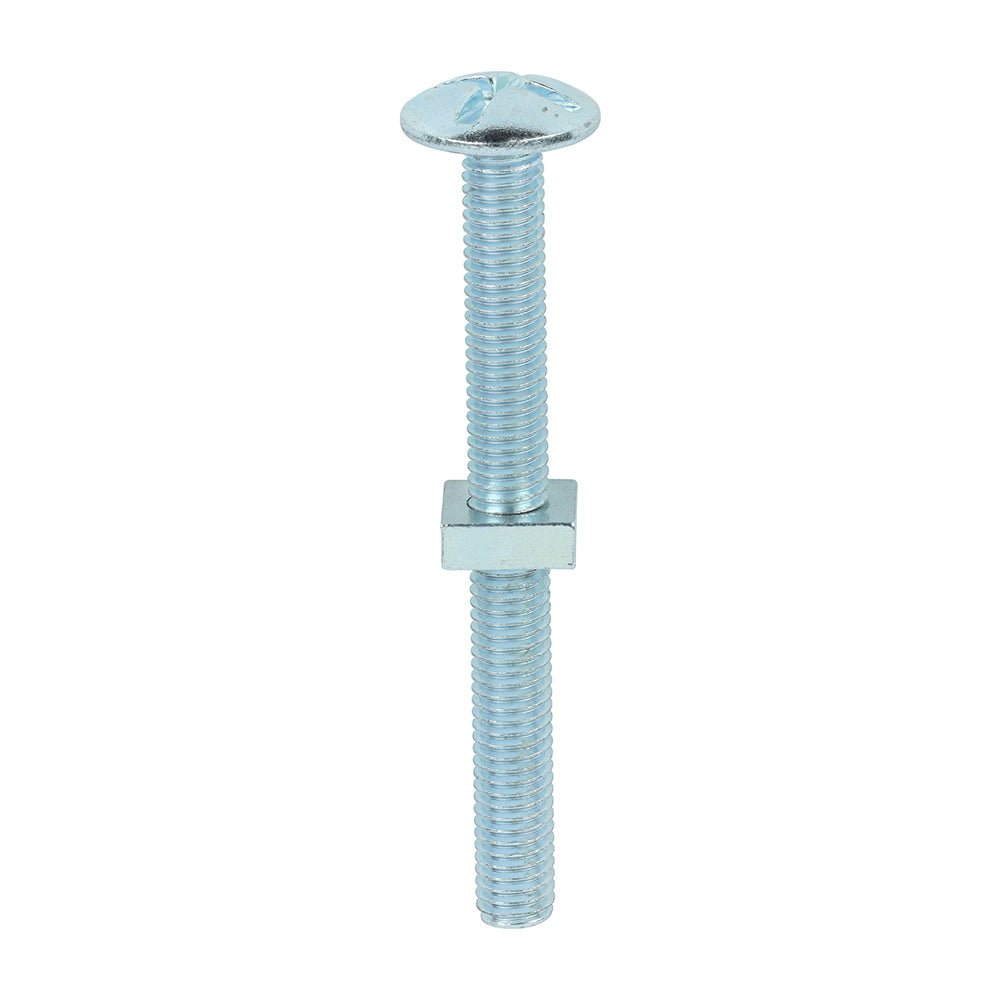 Roofing Bolts with Square Nuts - Zinc M8 x 80 Box 50