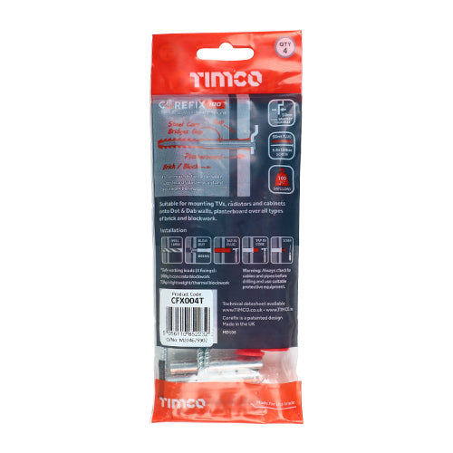 Corefix Dot & Dab Wall Fixing - 5.0 x 100 - 4 pack