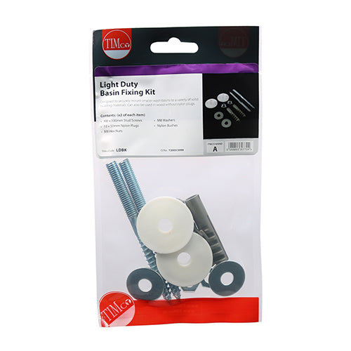 Basin Fixing Kit Light Duty Kit 2 pack