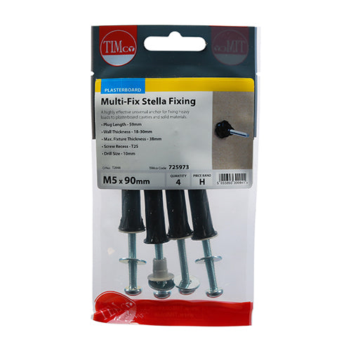 Stella Fixing Anchor TX PAN Black - M5 X 90mm