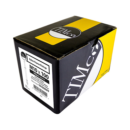 Nylon Frame Fixing - BZP 8.0 x 80 - 100 pack
