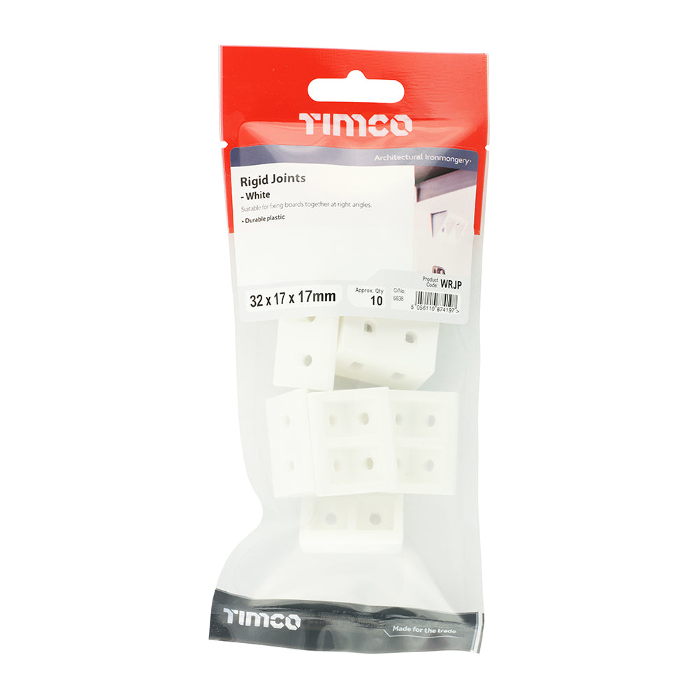 Rigid Joints - White 32 x 17 x 17 - 10 pack