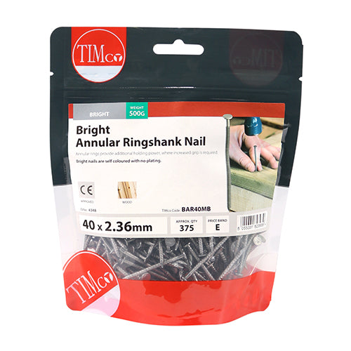 Annular Ringshank Nail -Bright - 40 x 2.36 - 0.5kg