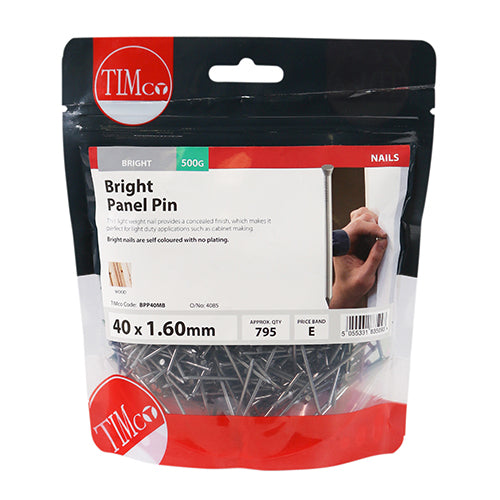 Panel Pin - Bright 40 x 1.60 - 0.5kg