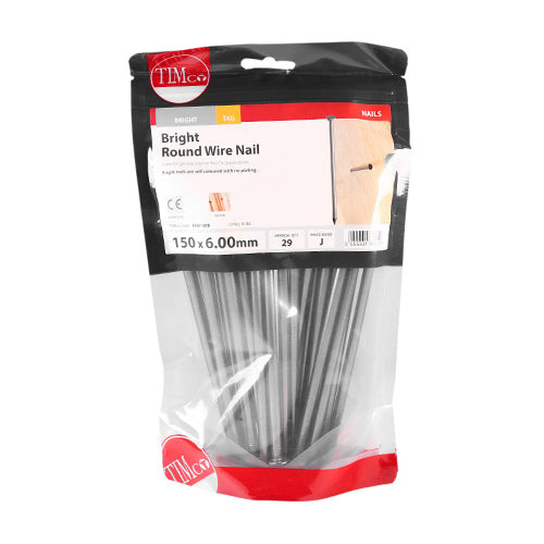 Round Wire Nail - Bright 150 x 6.00 - 1kg