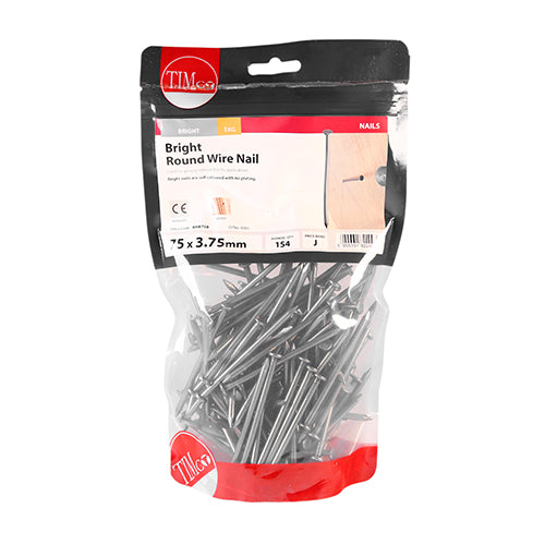 Round Wire Nail - Bright 75 x 3.75 - 1kg