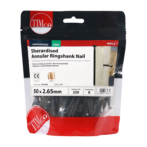 Annular Ringshank- Sherardised - 50 x 2.65 - 0.5kg