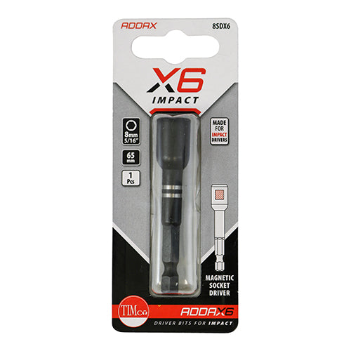 Impact Magnetic Socket Driver 8mm x 65mm