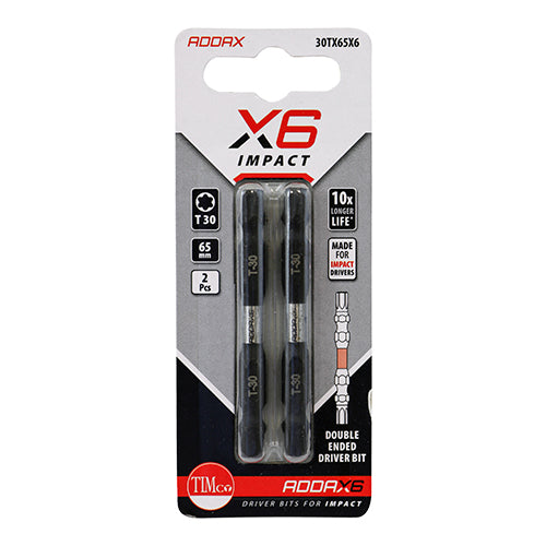 Impact Double-Ended Driver Bits TX30 65mm - 2 pack