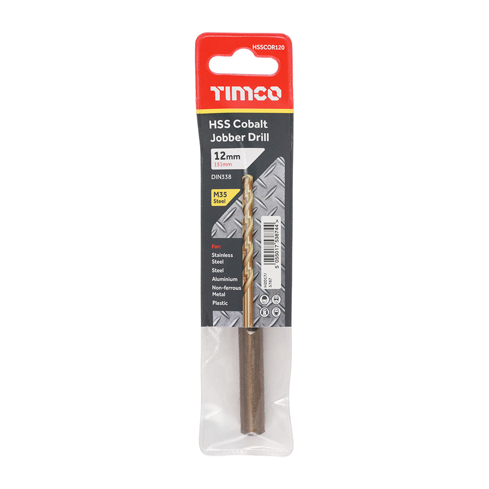 HSS-CO Jobber Drill Bit Cobalt 12.0mm