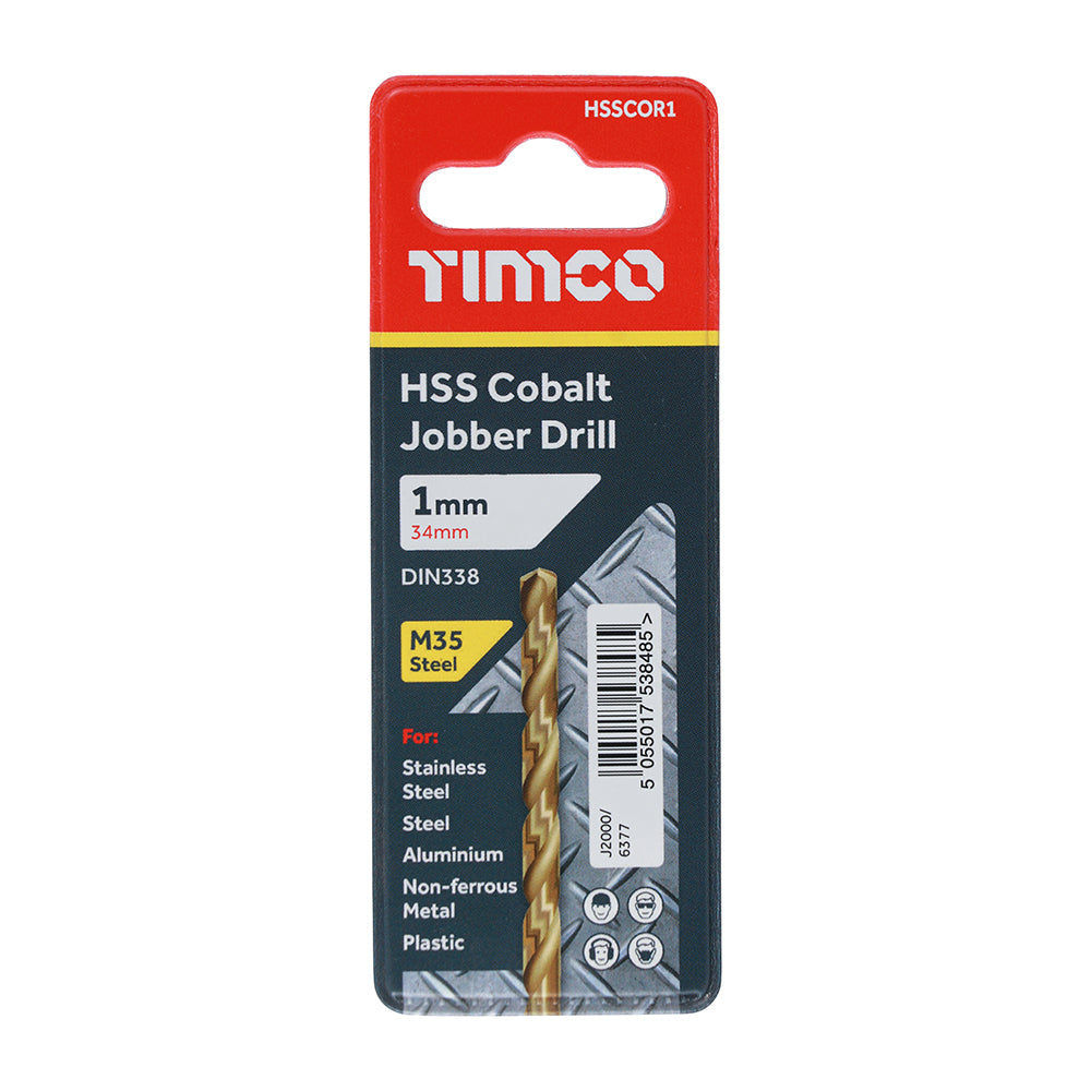 HSS-CO Jobber Drill Bit Cobalt 1.0mm