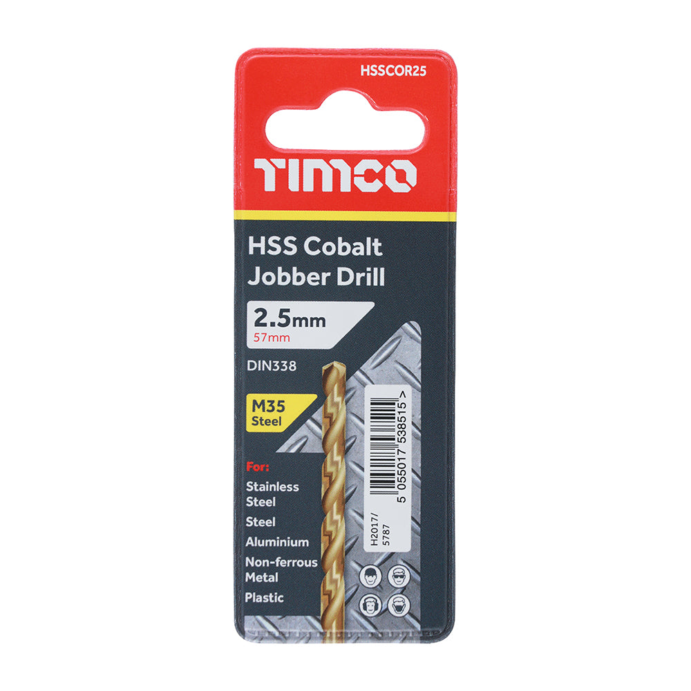 HSS-CO Jobber Drill Bit Cobalt 2.5mm