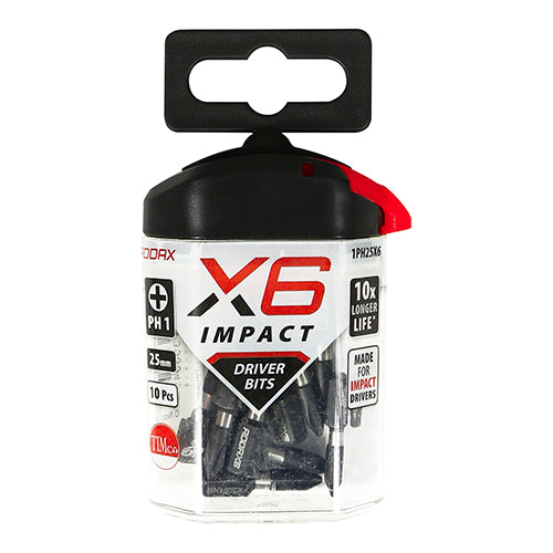 Impact Phillips Driver Bit - No.1 x 25 - 10 pack