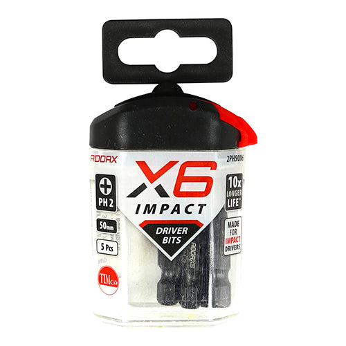 Impact Phillips Driver Bit - No.2 x 50 - 5 pack
