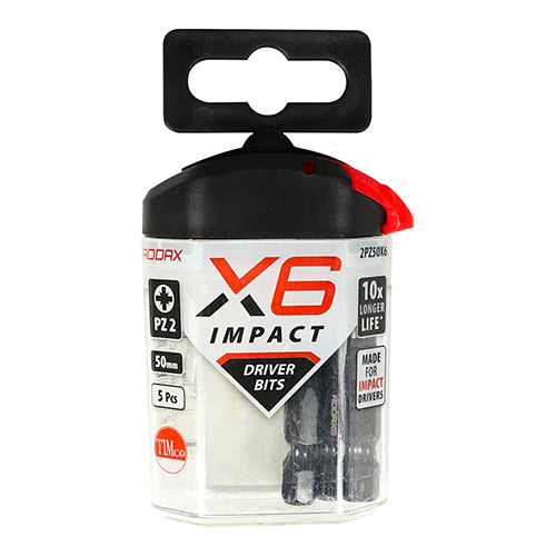 Impact Pozi Driver Bit - No.2 x 50 - 5 pack
