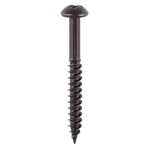 Blackjax Woodscrews - Round PZ2 Black - 8 x 1 1/2 - 10 pack