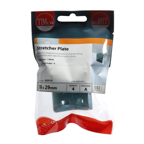 Stretcher Plate - BZP - 38 x 25 x 29